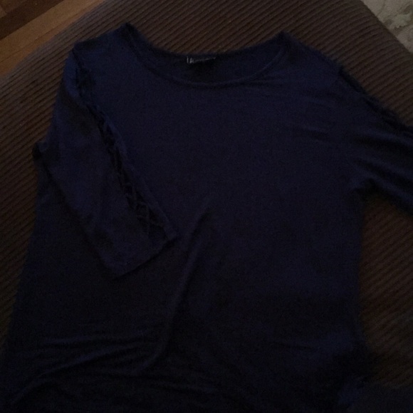 Bobeau Lace Up Sleeve T-Shirt - Picture 1 of 5